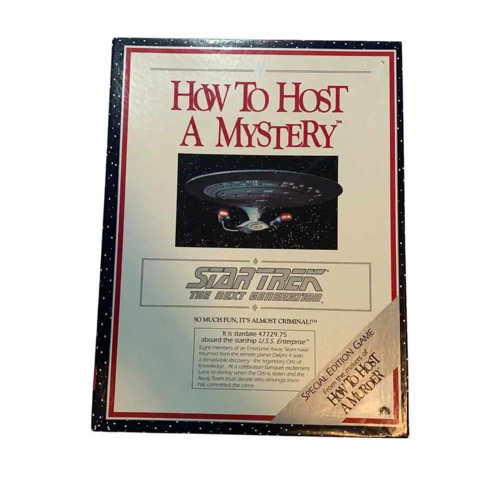 Vintage How to Host A Mystery Star Trek The Next Generation Game Social Fun
